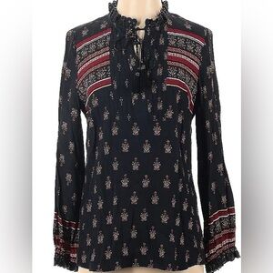 Pale Sky Peasant Blouse